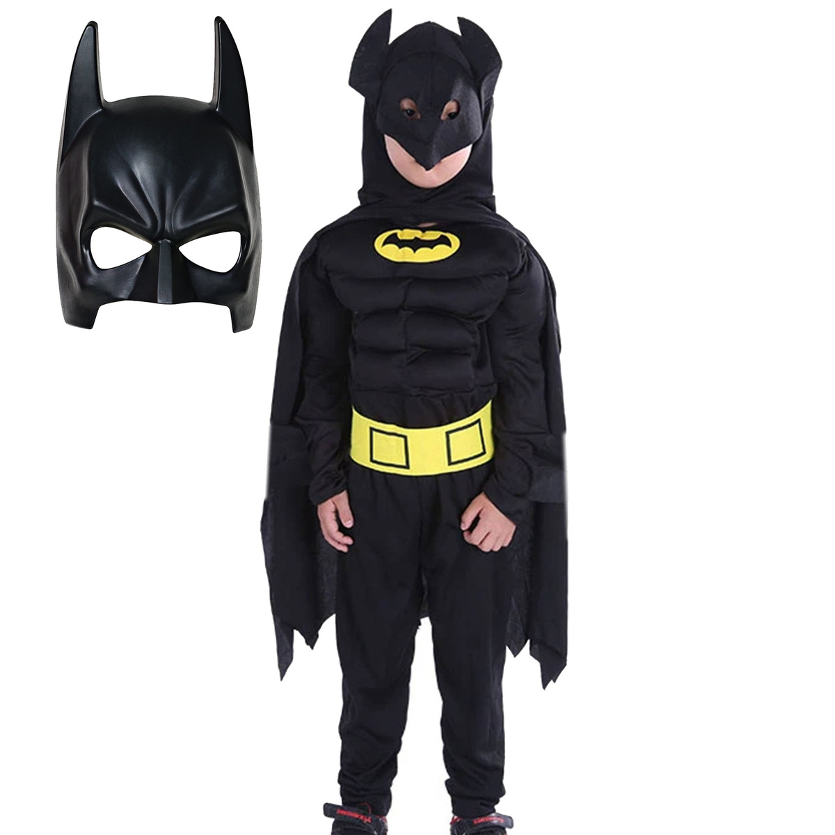 BATMAN Strój Dla Chłopca Kostium wersja Deluxe 116-122 + Maska