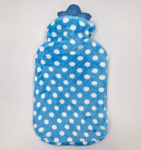 TERMOFOR GUMOWY W PLUSZOWYM POKROWCU ROZGRZEWACZ CIEPŁY MIŁY 2 LITRY WODY