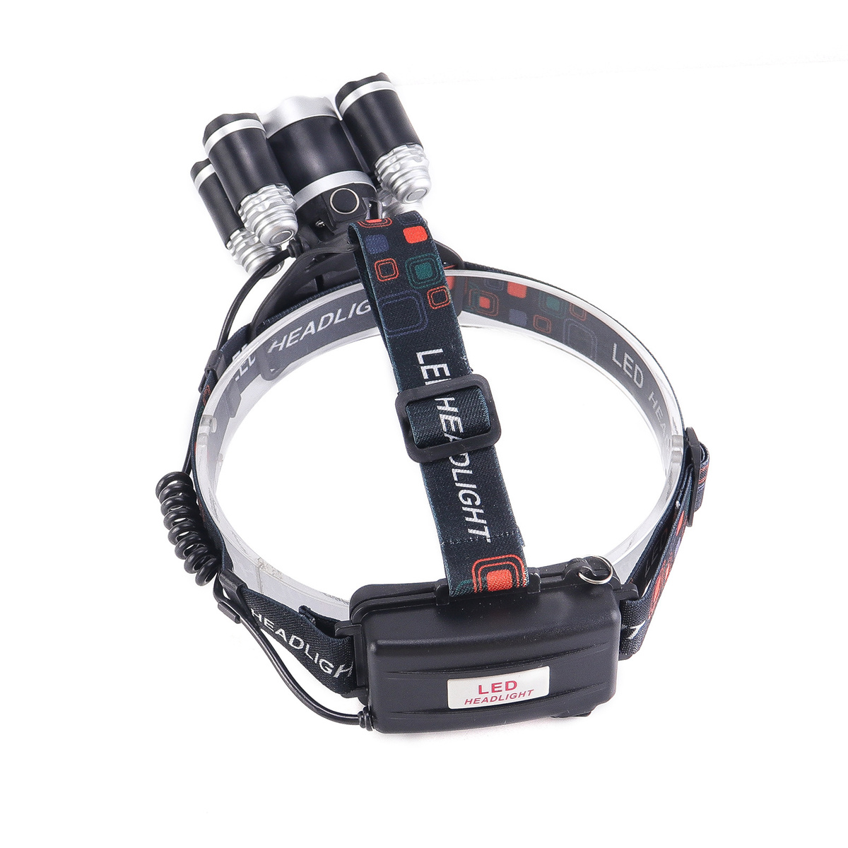 LATARKA CZOŁOWA 5x LED  LAMPKA CZOŁÓWKA  NA GŁOWĘ 2x AKUMULATORY NA PREZENT