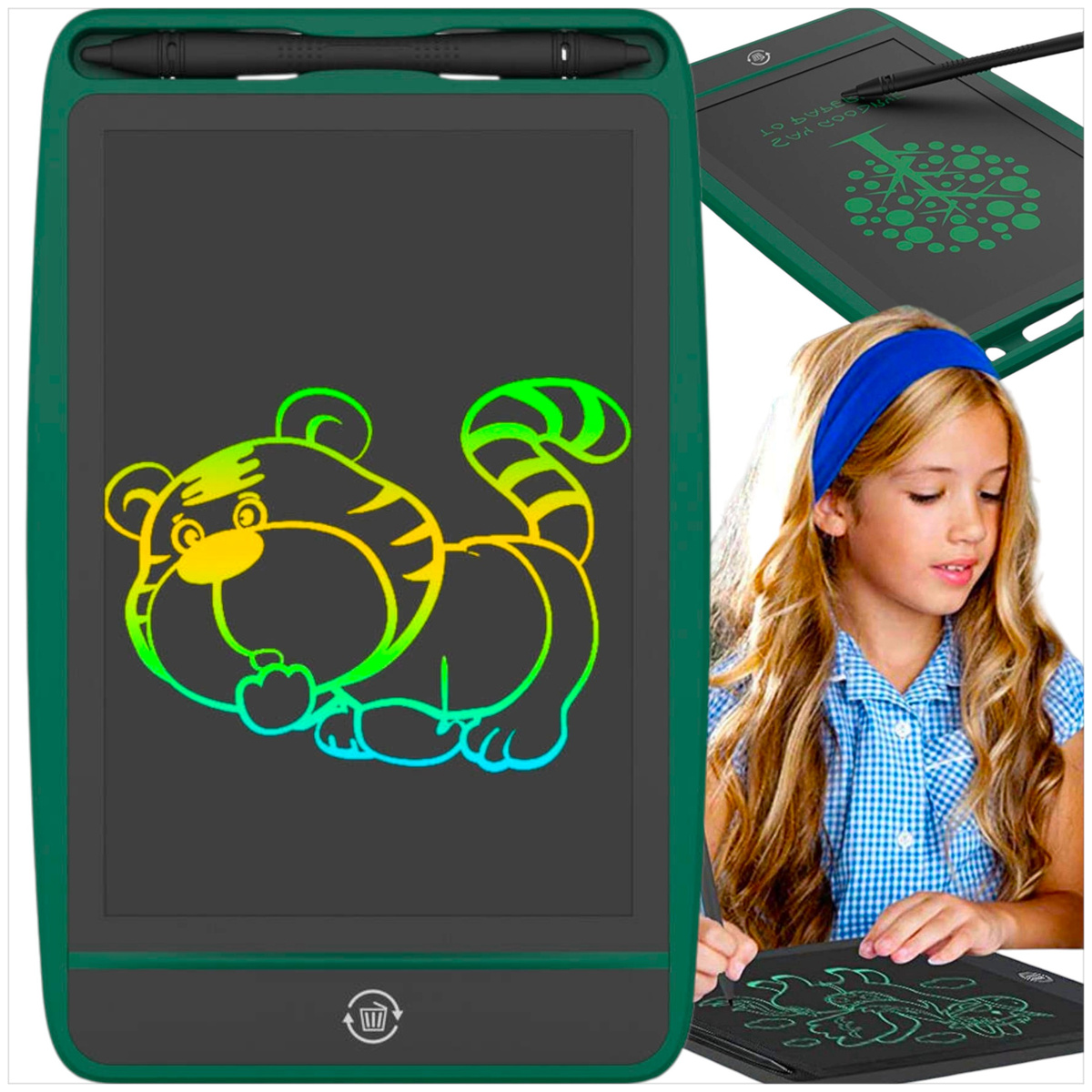 TABLET ZNIKOPIS DLA DZIECI DO RYSOWANIA MALOWANIA MAGICZNA TABLICA 12" 