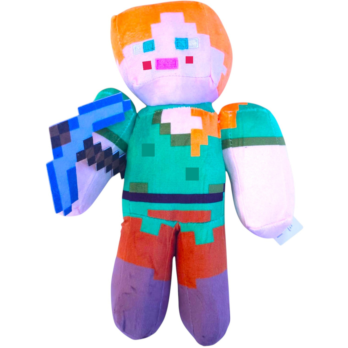 MINECRAFT PLUSZOWA MASKOTKA Z GRY LUDZIK ALEX RYCERZ DUŻA PRZYTULANKA 30 CM