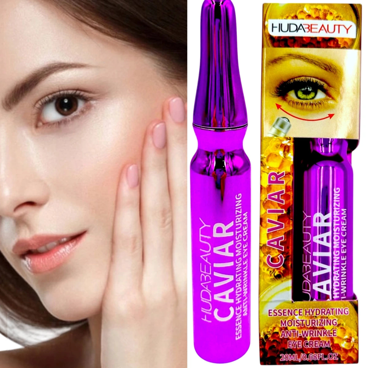 HB KREM POD OCZY Z KAWIOREM ROLL-ON 20ml PRZECIWZMARSZCZKOWY UJĘDRNIAJĄCY