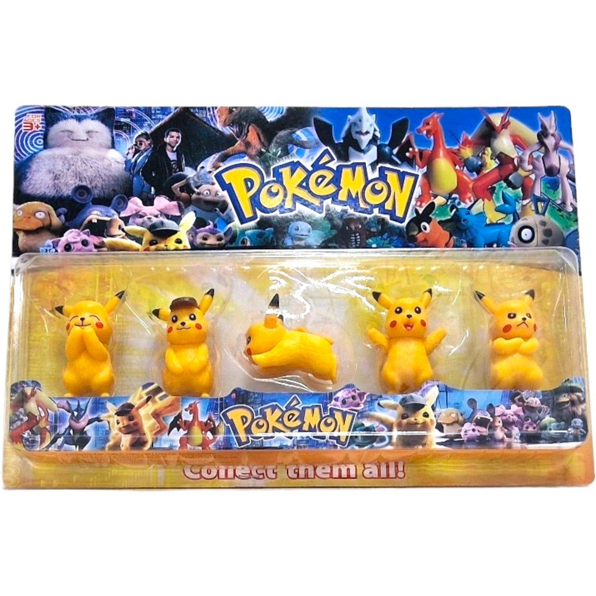 DUŻY ZESTAW FIGUREK POKEMON PIKACHU DUŻA FIGURKA Z BAJKI 5 SZTUK DO ZABAWY