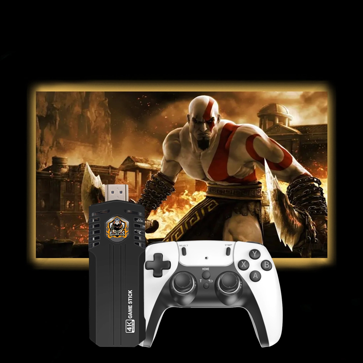 KONSOLA RETRO GRA TELEWIZYJNA PRZENOŚNA 30000 GIER 2 PADY BEZPRZEWODOWE 64G