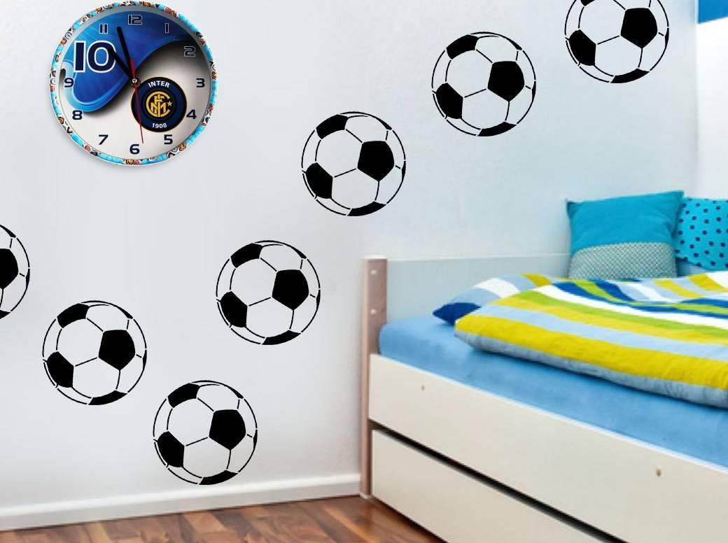 ZEGAR ŚCIENNY DLA KIBICA INTER MEDIOLAN DO POKOJU DZIECKA DLA FANÓW DRUŻYNY