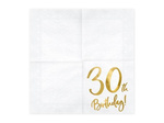 SERWETKI PAPIEROWE NA 30 URODZINY URODZINOWE NA TRZYDZIESTKĘ STYLOWE