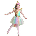 STRÓJ JEDNOROŻEC KOSTIUM JEDNOROŻCA DLA DZIEWCZYNKA SUKIENKA OPASKA NA BAL