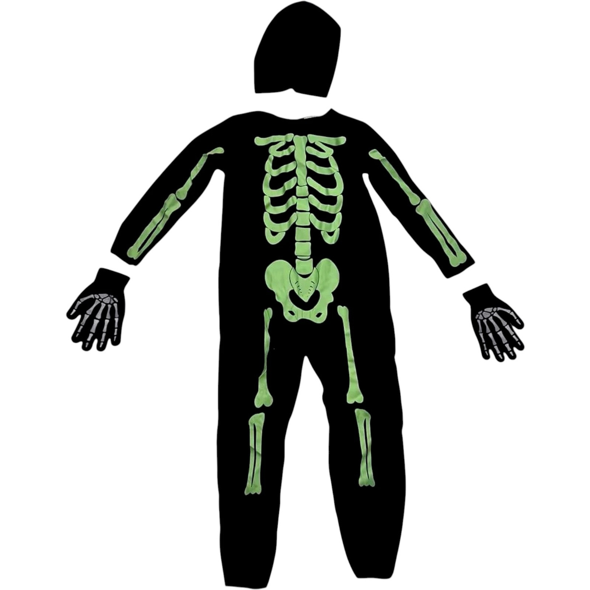 STRÓJ NA HALLOWEEN - KOŚCIOTRUP FLUORESCENCYJNY (ŚWIECI W CIEMNOŚCI) rozmiar XL
