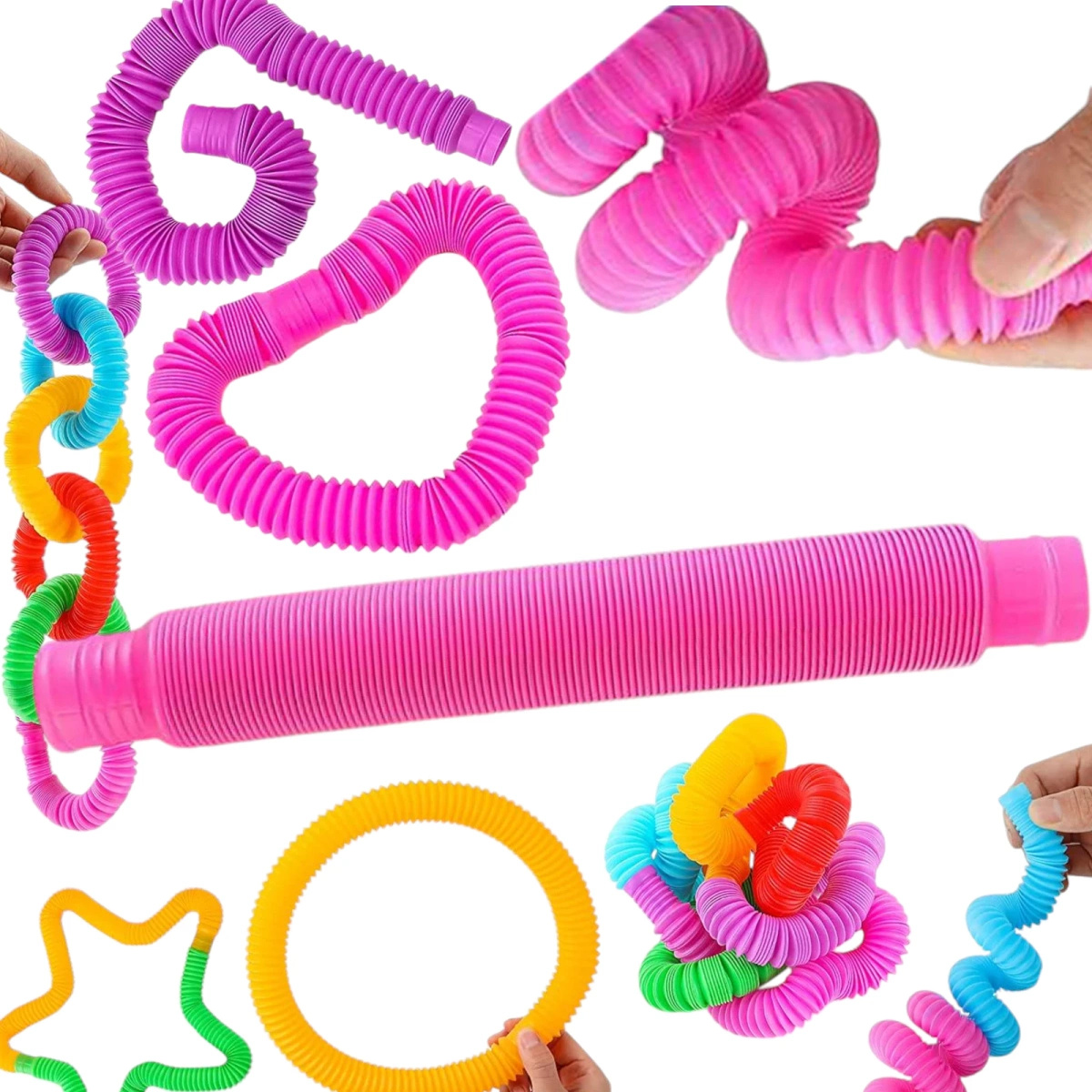 RURKA RURKI RURY SENSORYCZNE ANTYSTRESOWE XXL TUBA TUBY GNIOTEK DŁUGI 66 CM