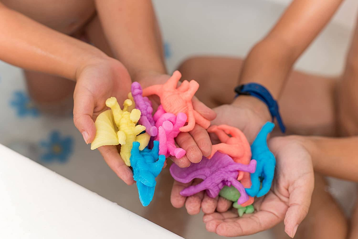 MAGICZNE KAPSUŁKI ROSNĄCE W WODZIE DINOZAURY 12 SZTUK DO KĄPIELI W WANNIE