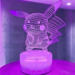 LAMPKA LED USB 3D PILOT PIKACHU KOLORY RGB DLA DZIECI NA PREZENT DO POKOJU