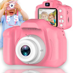 APARAT CYFROWY KAMERA DLA DZIECI FULL HD 1080p 1440p 3 MPX GRY ZESTAW SMYCZ