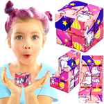 KOSTKA NIESKOŃCZONOŚCI ANTYSTRESOWA JEDNOROŻEC FIDGET UKŁADANKA LOGICZNA