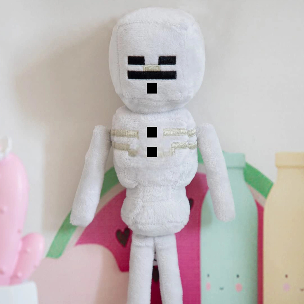 MINECRAFT SZKIELETOR KOŚCIOTRUP PLUSZOWA MASKOTKA Z GRY DUŻA MIĘKKA POSTAĆ