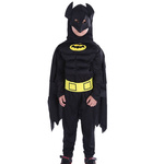 STRÓJ DLA CHŁOPCA PRZEBRANIE BATMAN PELERYNA GRUBY Z MIĘŚNIAMI roz 122-128