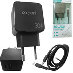 SZYBKA ŁADOWARKA SIECIOWA 30W DO TELEFONU 2xUSB QUICK CHARGE ZESTAW KABEL 