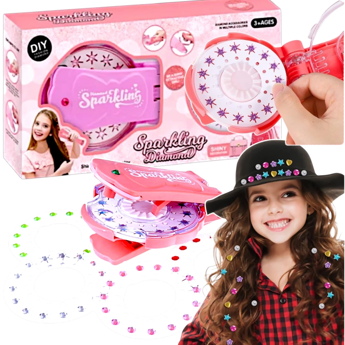 ZESTAW DO TWORZENIA DIAMENTÓW KRYSZTAŁKI OZDOBY NA UBRANIA MASZYNKA SZABLON