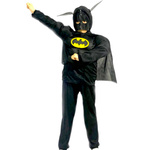 STRÓJ BATMAN PRZEBRANIE DLA CHŁOPCA NA BAL 3w1 GRUBY MIĘŚNIE MASKA KOSTIUM