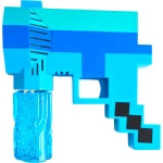 MINECRAFT PISTOLET DO BANIEK MYDLANYCH BAŃKI MYDLANE WYRZUTNIA + PŁYN PIXEL