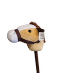 HOBBY HORSE KOŃ NA PATYKU KIJU ZABAWKA GŁOWA KONIA BRĄZOWY KONIK DŹWIĘK