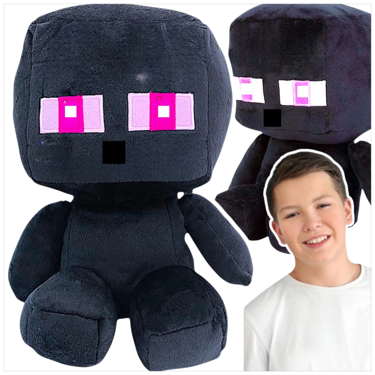 MINECRAFT DUŻA PLUSZOWA MASKOTKA ENDERMAN FAT 23cm PRZYTULANKA POSTAĆ Z GRY
