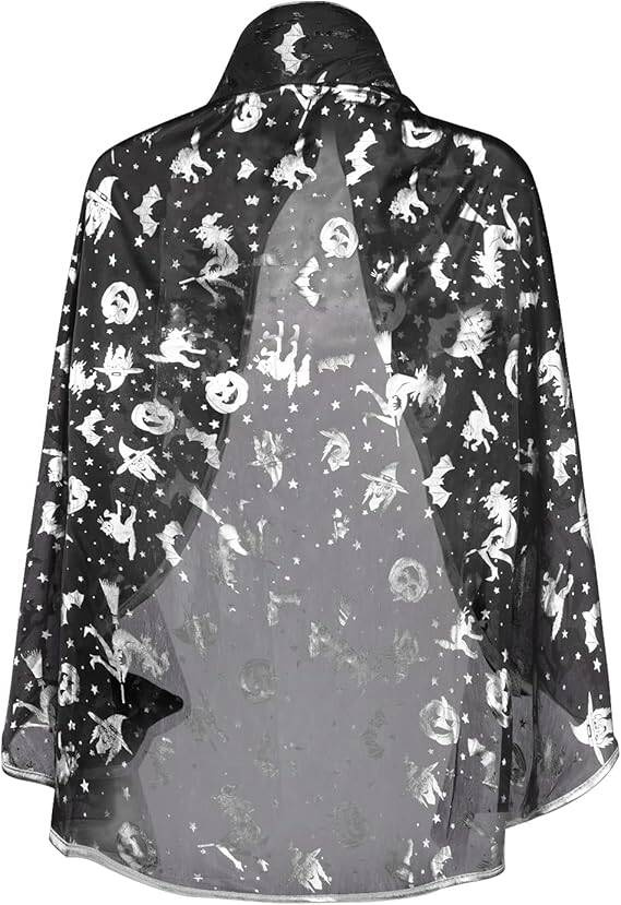 DŁUGA PELERYNA CZAROWNICY WIEDŹMY PRZEBRANIE NA HALLOWEEN KOSTIUM NA BAL