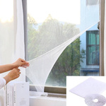 MOSKITIERA SIATKA NA OKNO OWADY KOMARY BIAŁA 150x130 CM MOCNA + RZEP