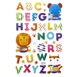 NAKLEJKI 3D NA ŚCIANĘ DLA DZIECI ALFABET ZWIERZĘTA OZDOBA POKOJU NA ŚCIANĘ