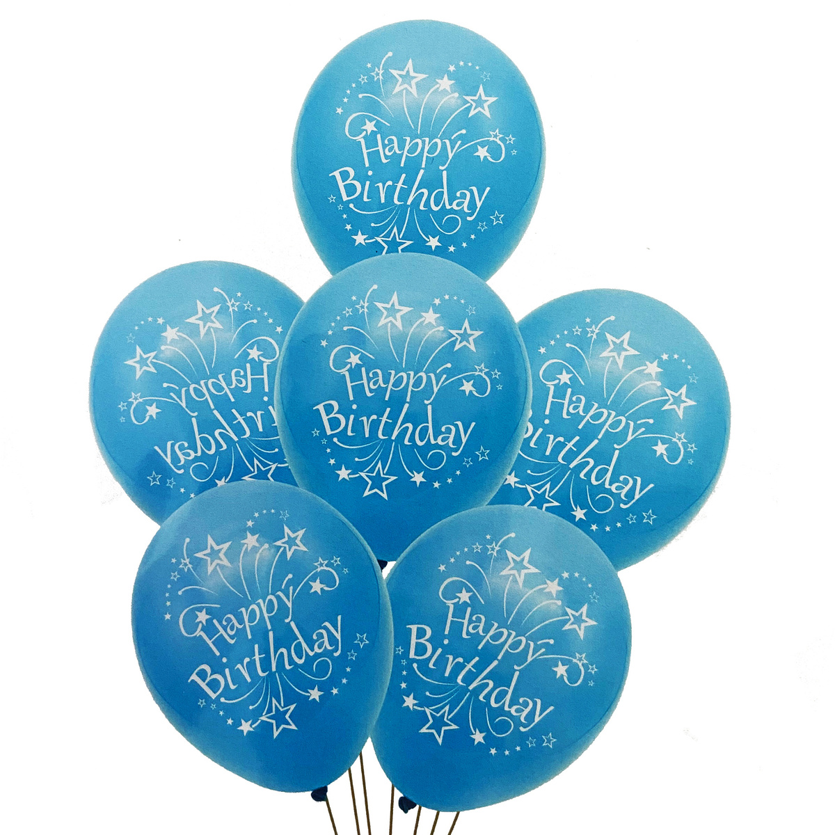 ZESTAW BALONÓW URODZINOWYCH BALONY NA URODZINY 30CM HAPPY BIRTHDAY 6szt