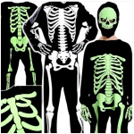STRÓJ NA HALLOWEEN - KOŚCIOTRUP FLUORESCENCYJNY (ŚWIECI W CIEMNOŚCI) rozmiar XL
