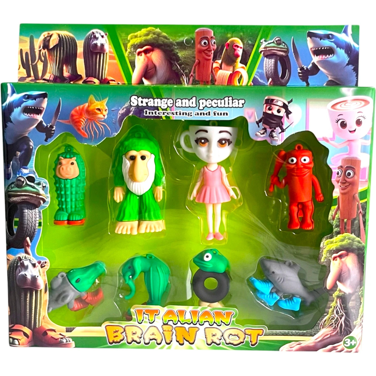 BRAINROT - Zestaw 8 figurek (SAHUR , TRALALERO , CROCODILO)