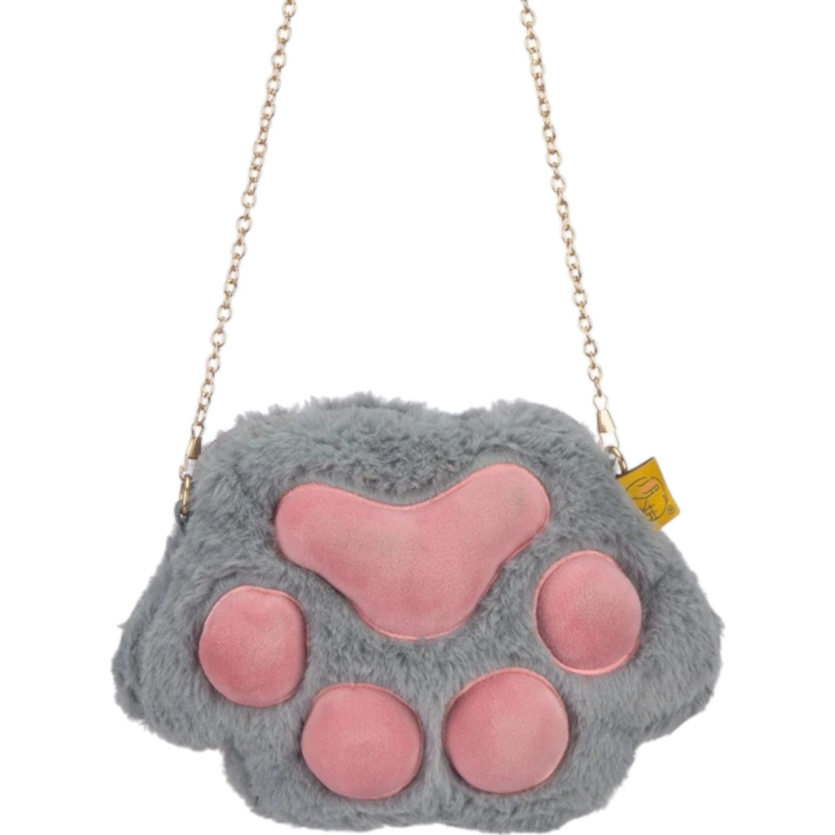 PLUSZOWA TOREBKA KOCIA ŁAPKA ŁAŃCUSZEK TORBA FUTRZANA ŁAPKA MIĘKKI PLUSZAK