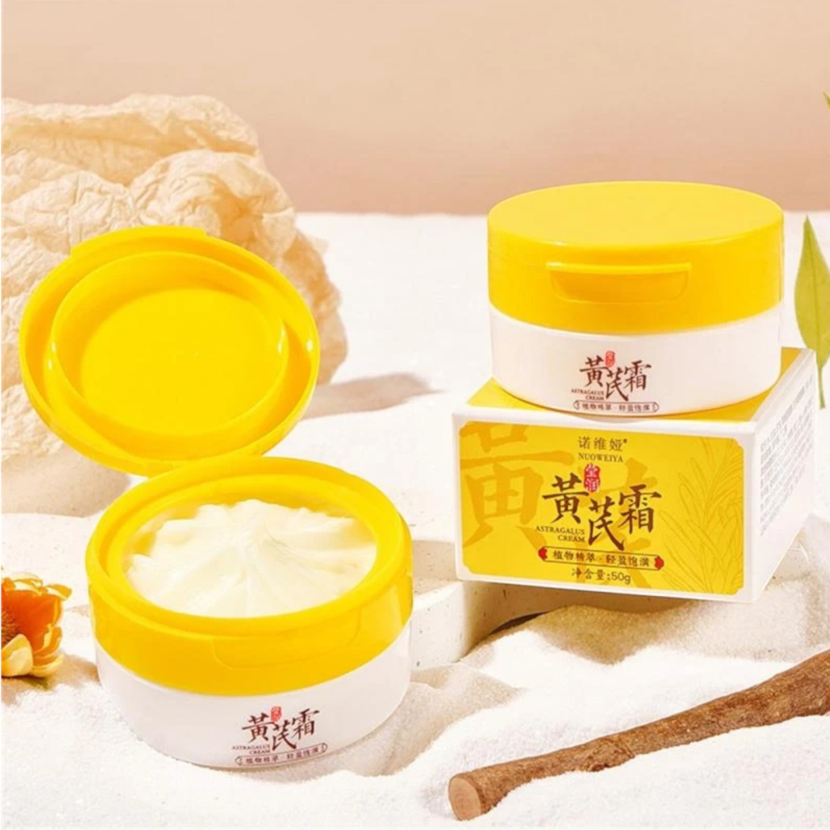  KREM DO TWARZY NAWILŻAJĄCY ASTRAGULUS 50g ROZŚWIETLONA NAWILŻONA SKÓRA