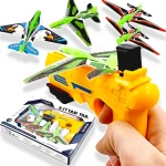 PISTOLET WYRZUTNIA SAMOLOTÓW DUŻY ZASIĘG 4 SAMOLOTY ZESTAW RZUTKA SZYBOWIEC