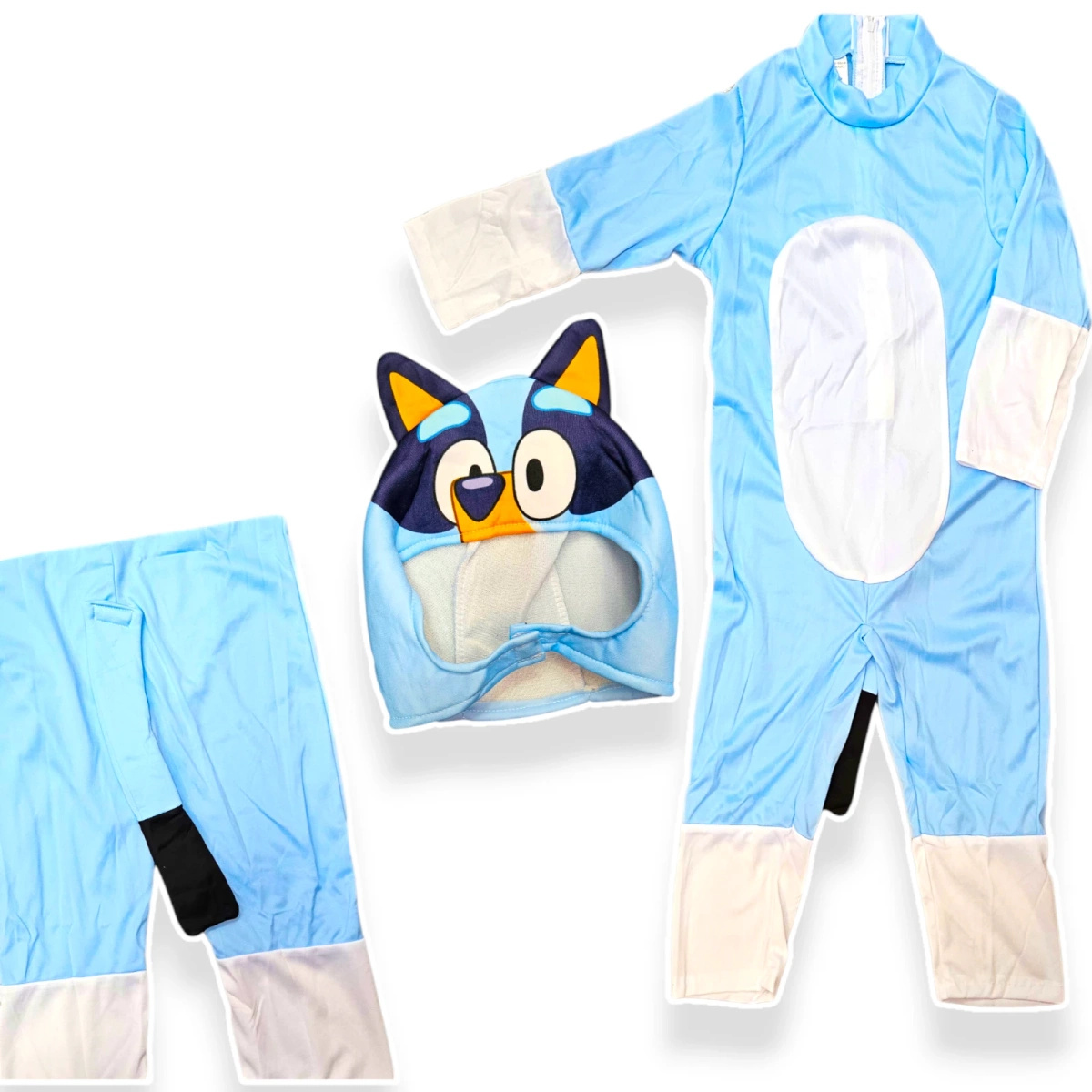 BLUEY I BINGO PRZEBRANIE DLA DZIECI KOSTIUM + MASKA ROZMIAR 120-130  NA BAL
