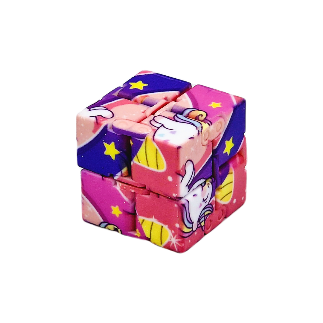 KOSTKA NIESKOŃCZONOŚCI ANTYSTRESOWA JEDNOROŻEC FIDGET UKŁADANKA LOGICZNA