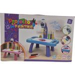 TABLICA DO RYSOWANIA PROJEKTOR STOLIK ŚWIATŁO DŹWIĘK 32 OBRAZKI BIURKO AKC