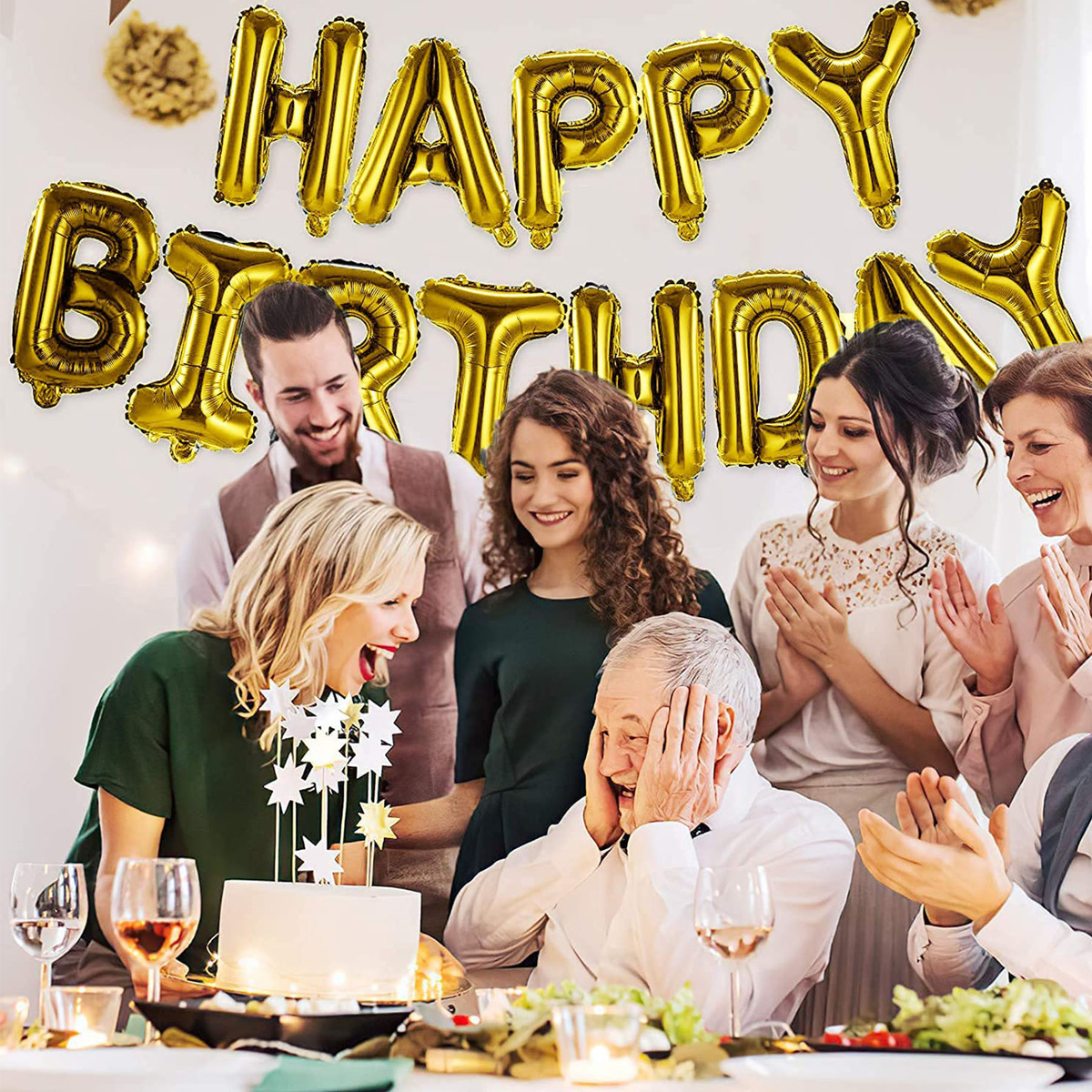 BALONY NA URODZINY URODZINOWE HAPPY BIRTHDAY DUŻA GIRLANDA 40cm DEKORACJA