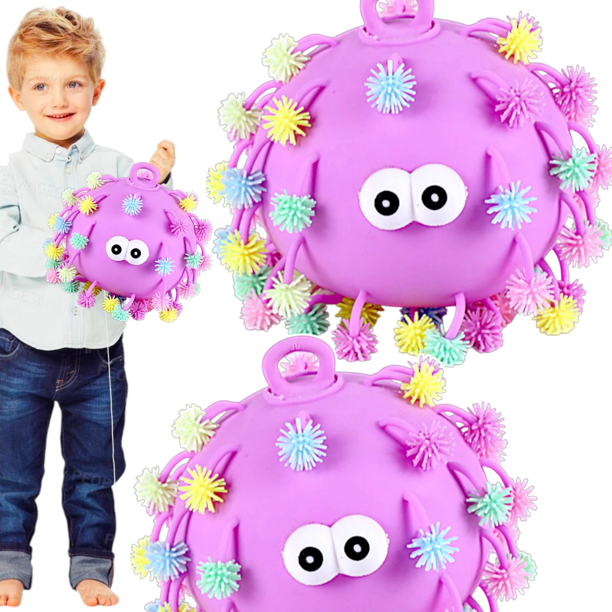 ZABAWKA ANTYSTRESOWA GNIOTEK SQUISHY POTWOREK SENSORYCZNA ŚWIECĄCY XXL