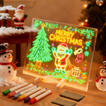 PODŚWIETLANA TABLICA DO RYSOWANIA - ŚWIECĄCA LED + MARKERY