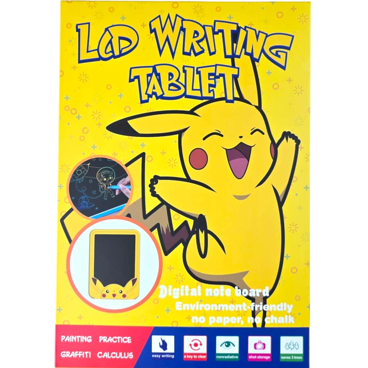 PIKACHU TABLET DLA DZIECI DO RYSOWANIA 8'' TABLICA EDUKACYJNA LCD DLA FANA
