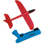 WYRZUTNIA SAMOLOT STYROPIANOWY RZUTKA PISTOLET 2w1 ZABAWKA SZYBOWIEC LATA