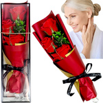 WIECZNA RÓŻA W PUDEŁKU ŚWIĘCĄCA FLOWER BUKIET RÓŻ NA PREZENT NA DZIEŃ MATKI