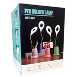 LAMPKA BIURKOWA Z POJEMNIKIEM LED USB PODSTAWKA NA TELEFON  DLA DZIECI