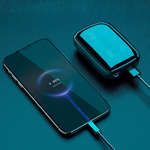 SŁUCHAWKI BEZPRZEWODOWE DO BIEGANIA DOUSZNE M19 BLUETOOTH POWERBANK ETUI 