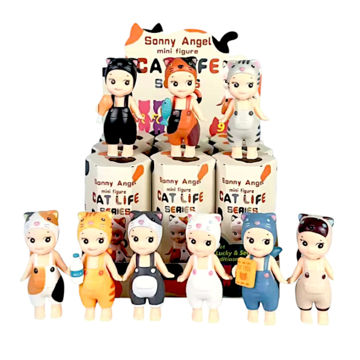 LALKA MINI FIGURKA KOLEKCJONERSKA SONNY ANGEL LALECZKA NA TELEFON KOTKI KOT