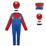 STRÓJ SUPER MARIO PRZEBRANIE DLA CHŁOPCA KOSTIUM NA BAL 4w1 CZAPKA WĄSY XL