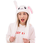 CZAPKA Z RUCHOMYMI USZAMI ŚWIECI ŁAPKI KRÓLIK USZY KRÓLIKA CIEPŁA POLAROWA