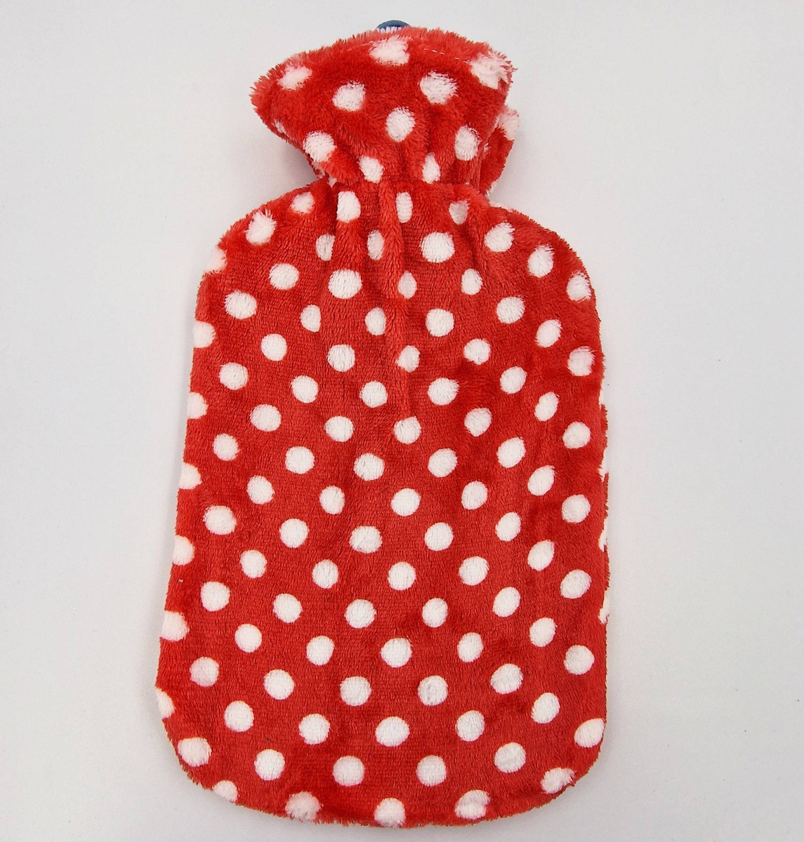 TERMOFOR GUMOWY W PLUSZOWYM POKROWCU ROZGRZEWACZ CIEPŁY MIŁY 2 LITRY WODY