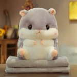 CHOMIK Z KOCYKIEM DUŻA MASKOTKA PRZYTULANKA PODUSZKA KOCYK PLUSZAK 35CM